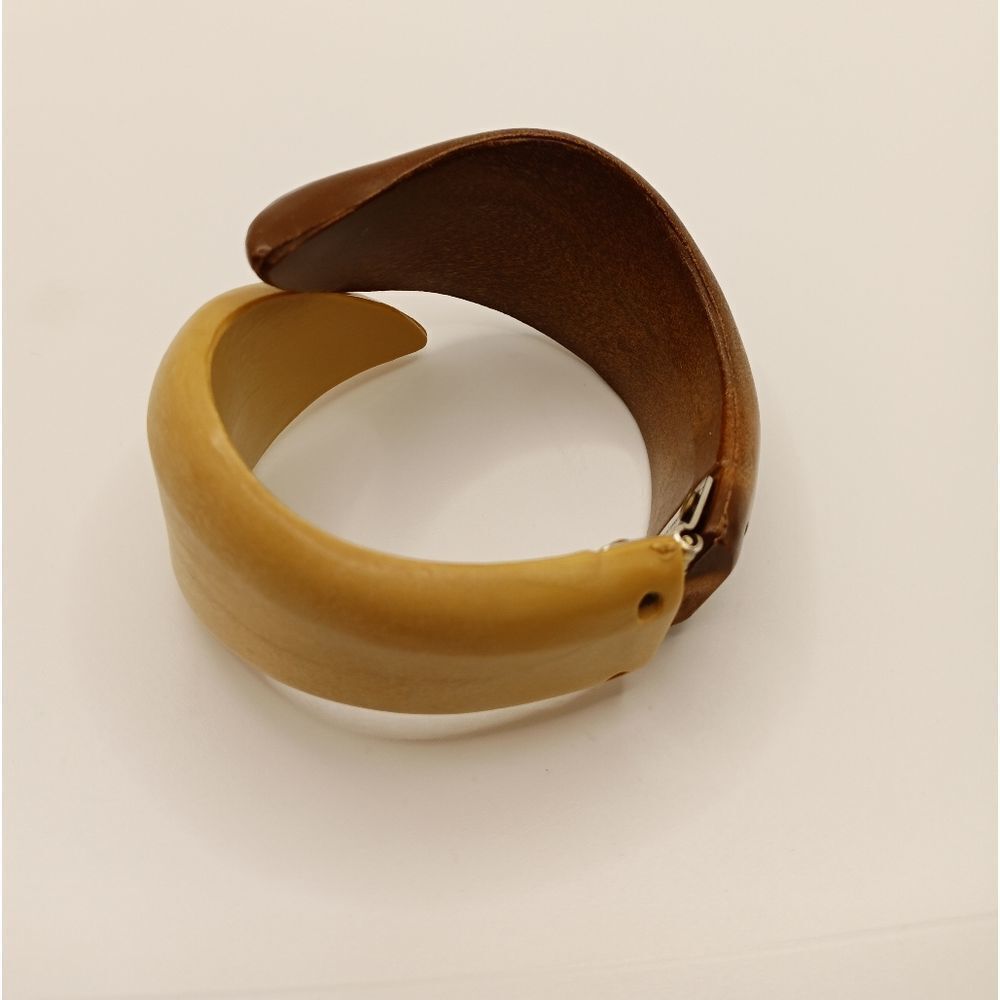 Two tone hinged bracelet - Picture 8 of 10